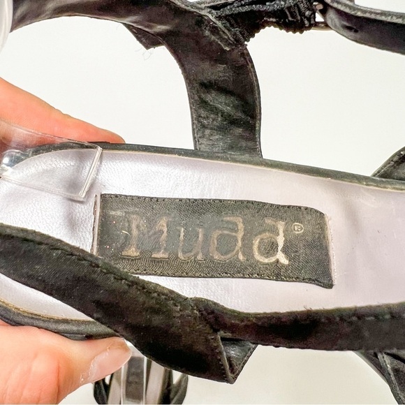 VTG Y2K Mudd Strappy Black Heels Size 10 Women’s - Picture 4 of 5